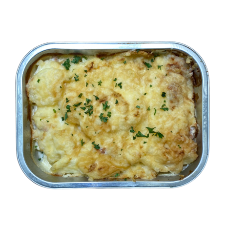 Aardappelgratin naturel met ham